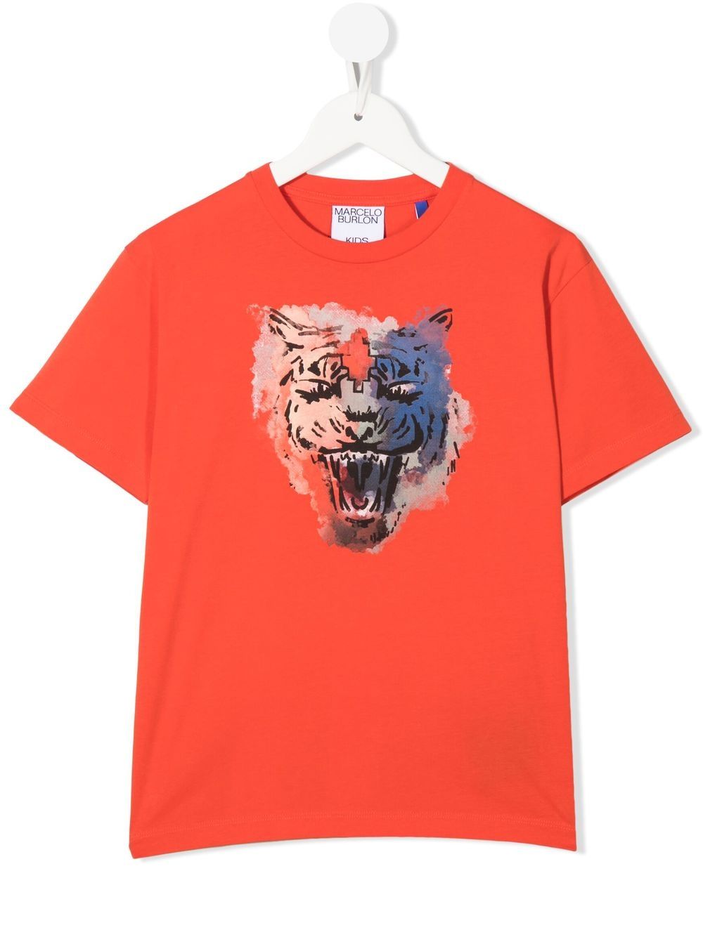 Marcelo Burlon County Of Milan Kids 老虎印花T恤 - 红色