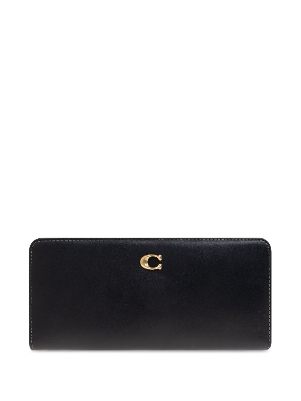 Coach logo标牌钱包 - 黑色