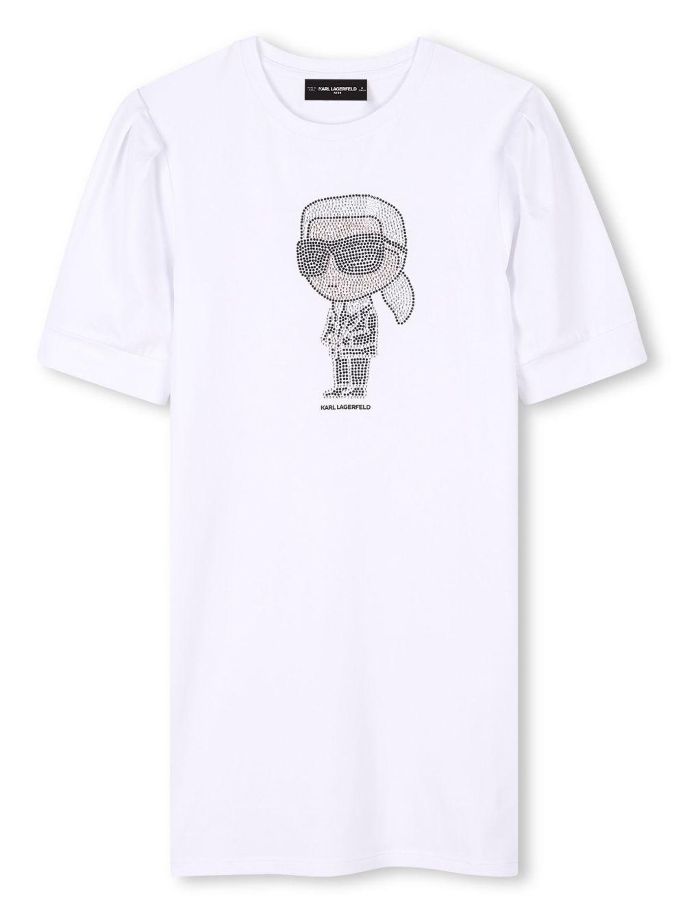 Karl Lagerfeld Kids Ikonik 连衣裙 - 白色