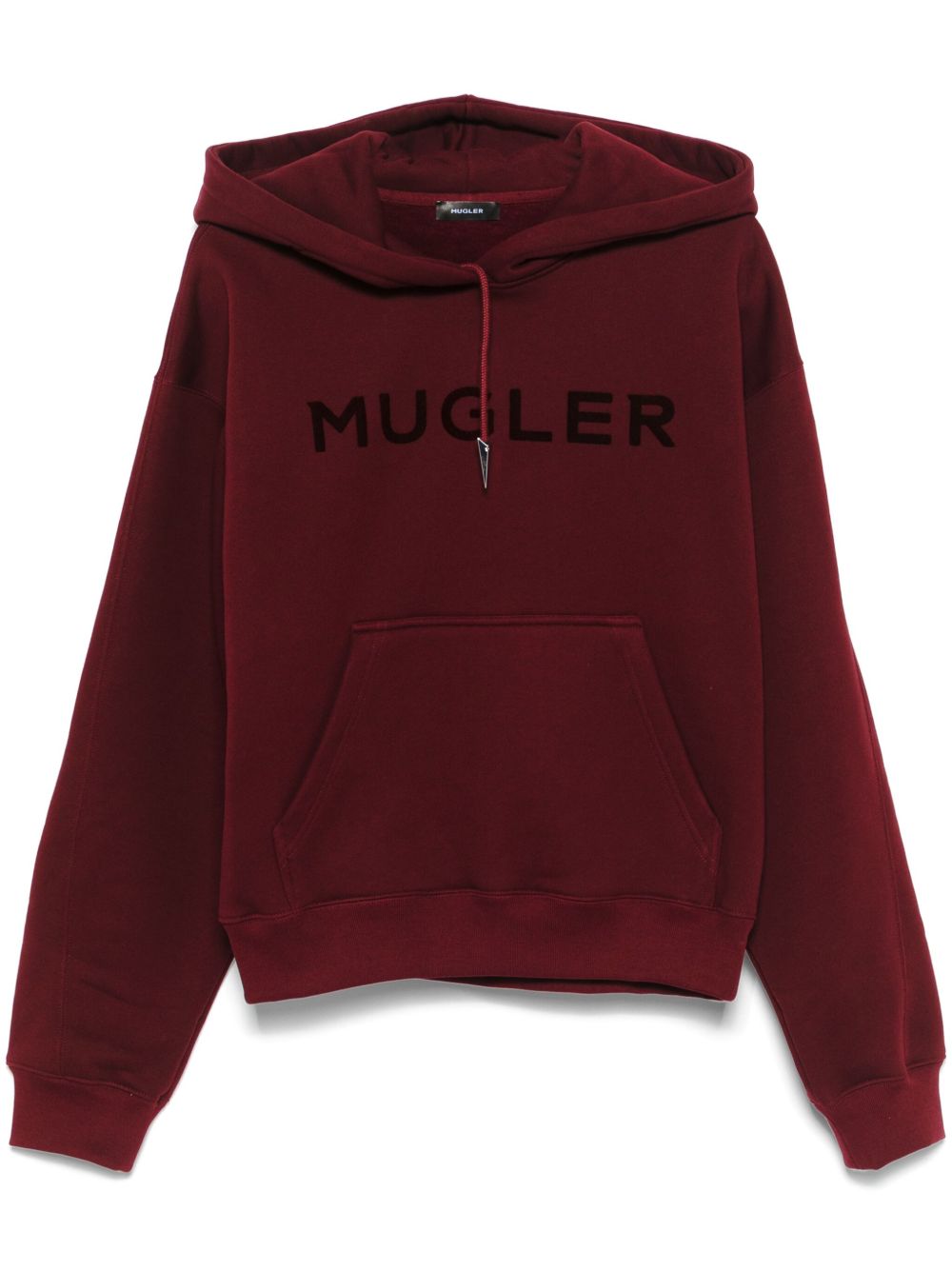 Mugler logo连帽衫 - 红色