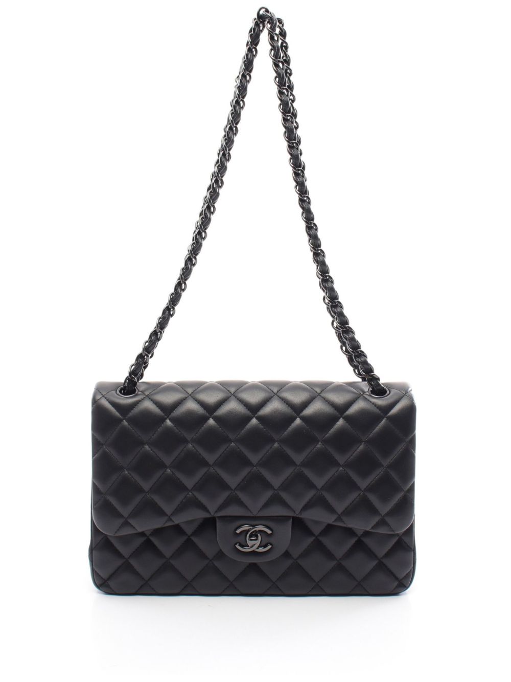 CHANEL Pre-Owned Double Flap 单肩包（2021年典藏款） - 黑色