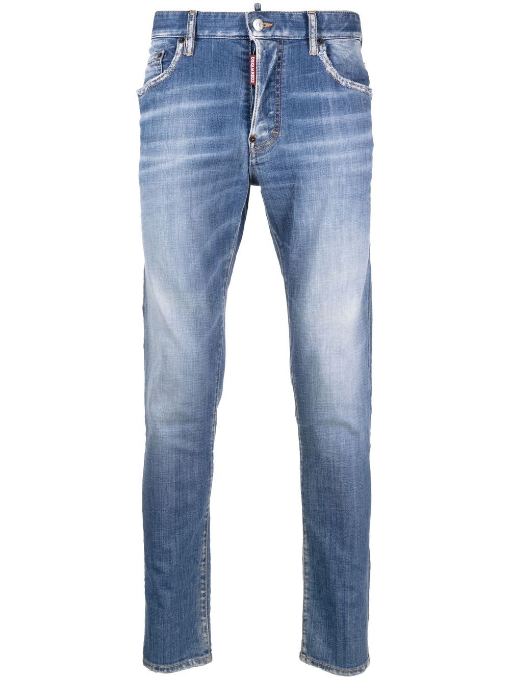 DSQUARED2 DC 水洗效果牛仔裤 - 蓝色