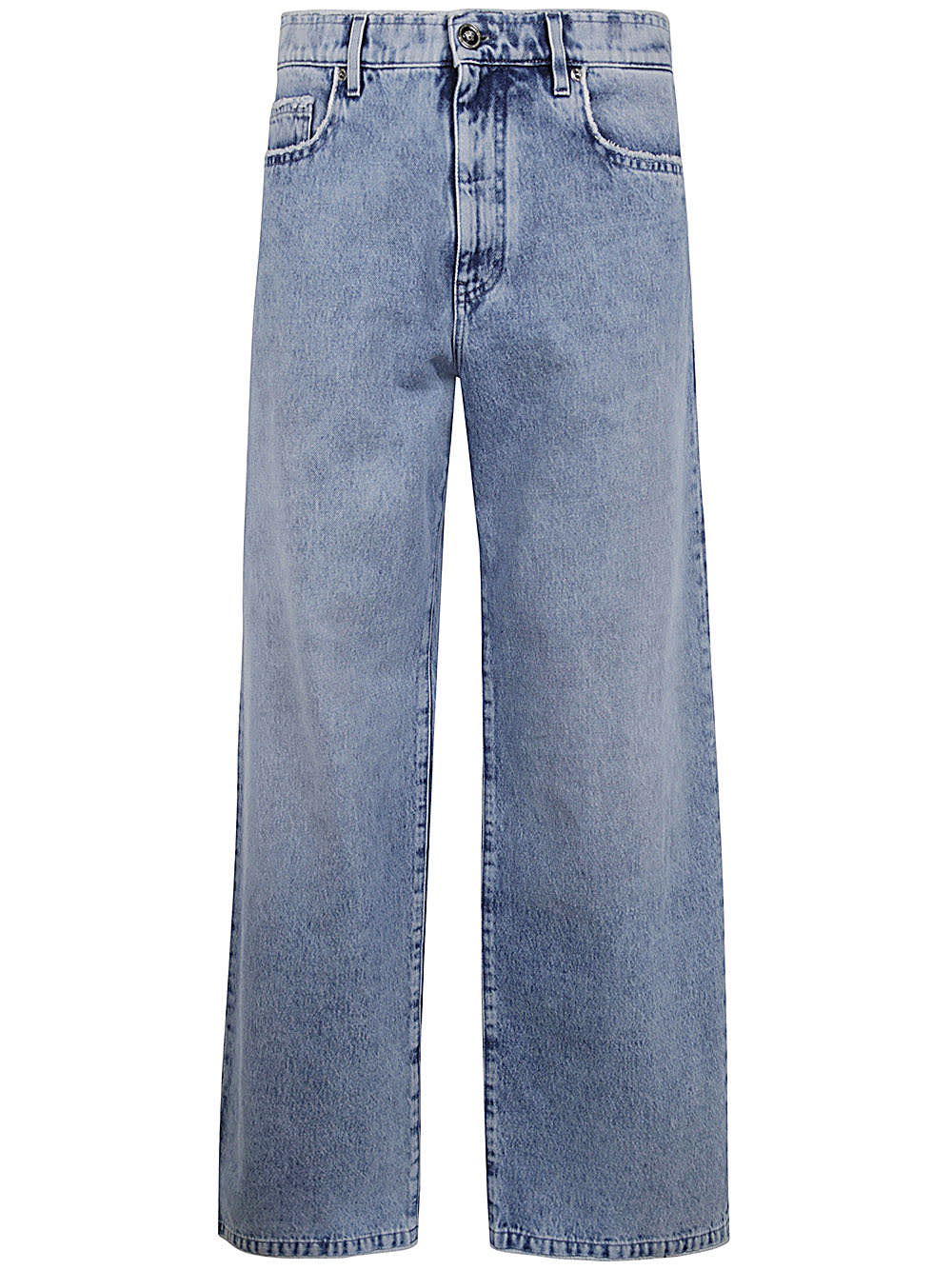 Versace Pant Denim Stop Denim Blue S. stone Wash Blue Raw Cut