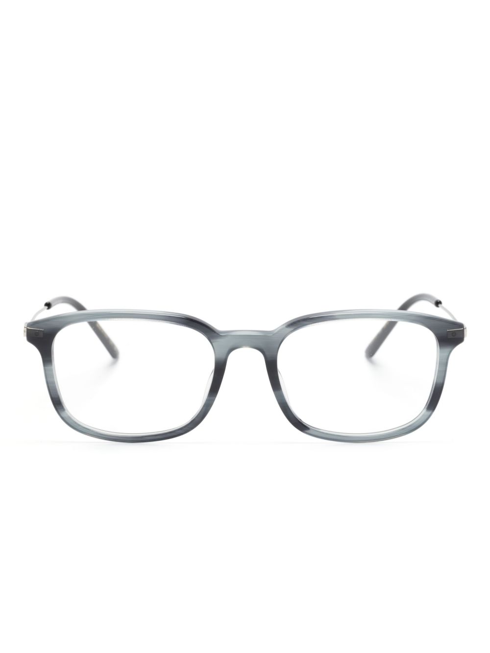 Gucci Eyewear 玳瑁纹方形镜框眼镜 - 黑色