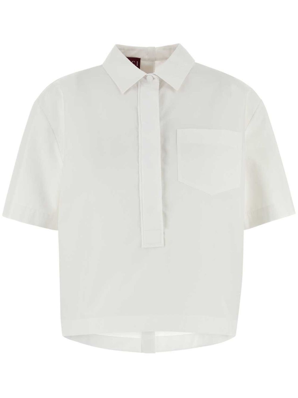 Gucci logo-embossed poplin shirt - 白色