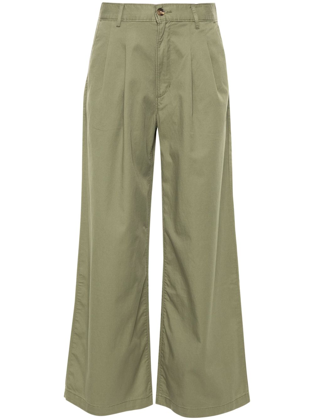 Levi's 褶饰细节阔腿裤 - 绿色