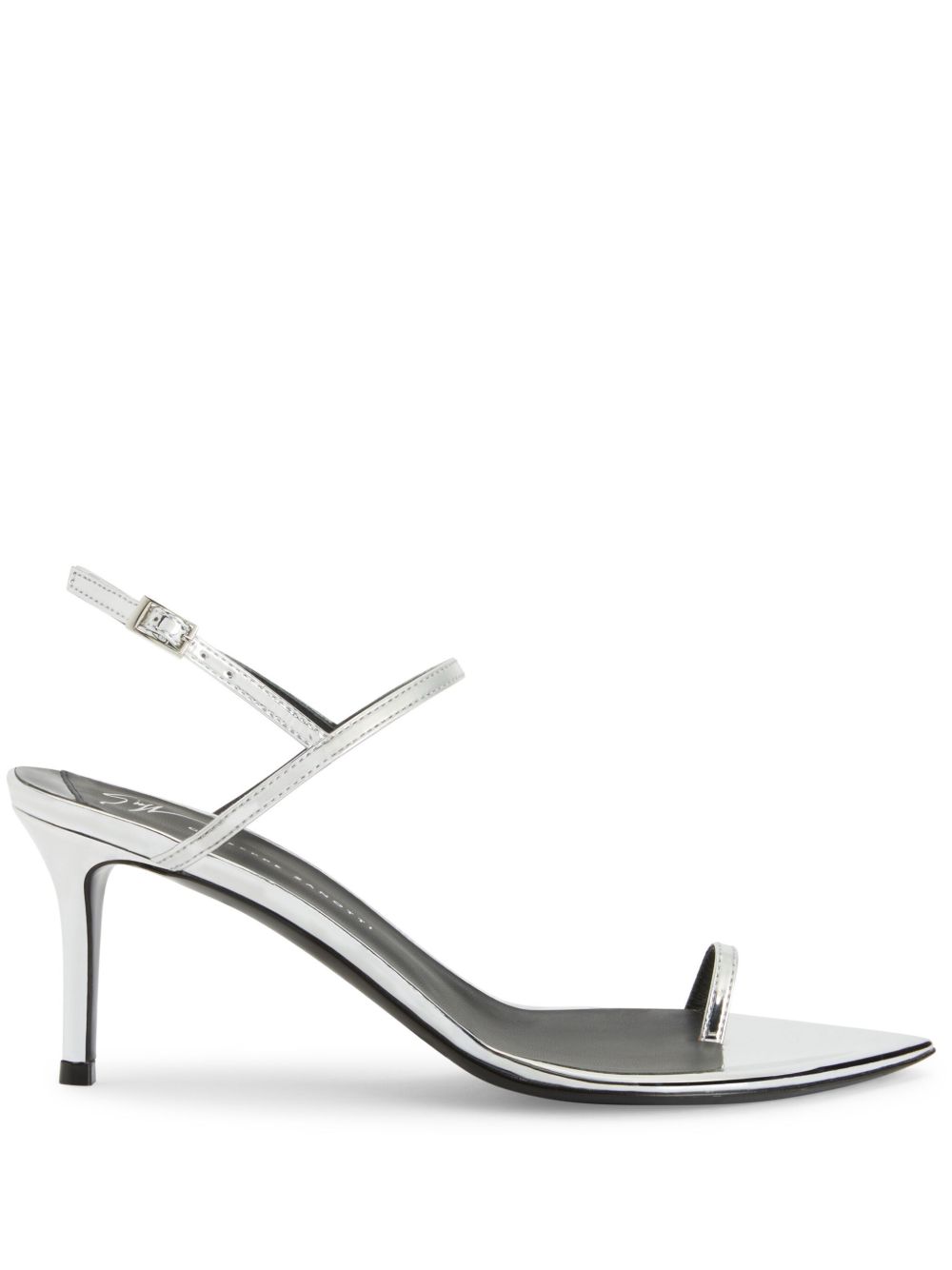 Giuseppe Zanotti Symonne 裹踝中跟凉鞋 - 银色