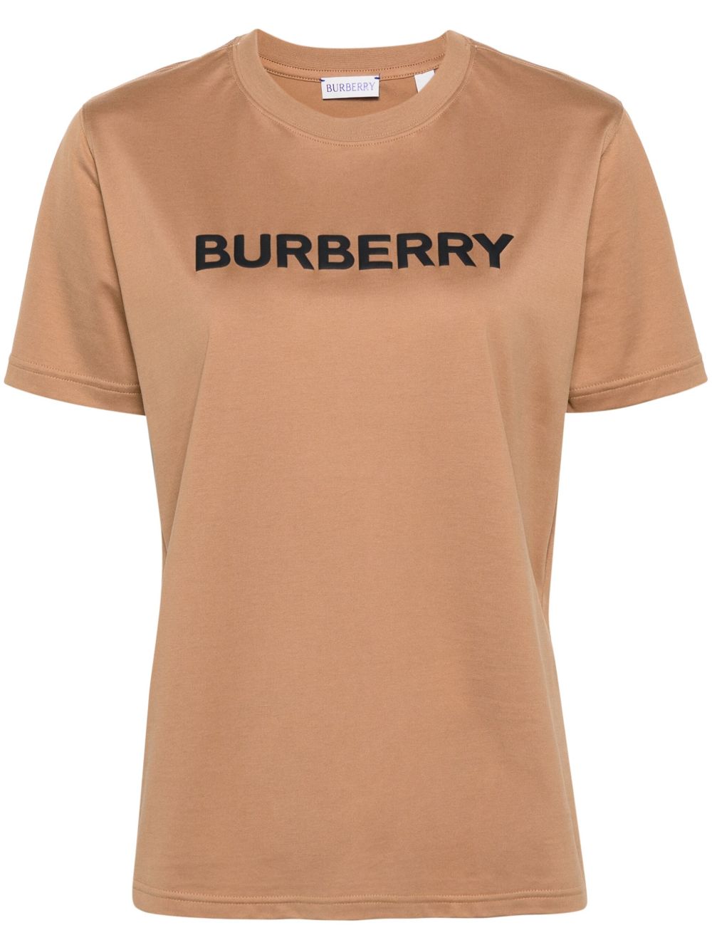 Burberry logo印花棉T恤 - 褐色