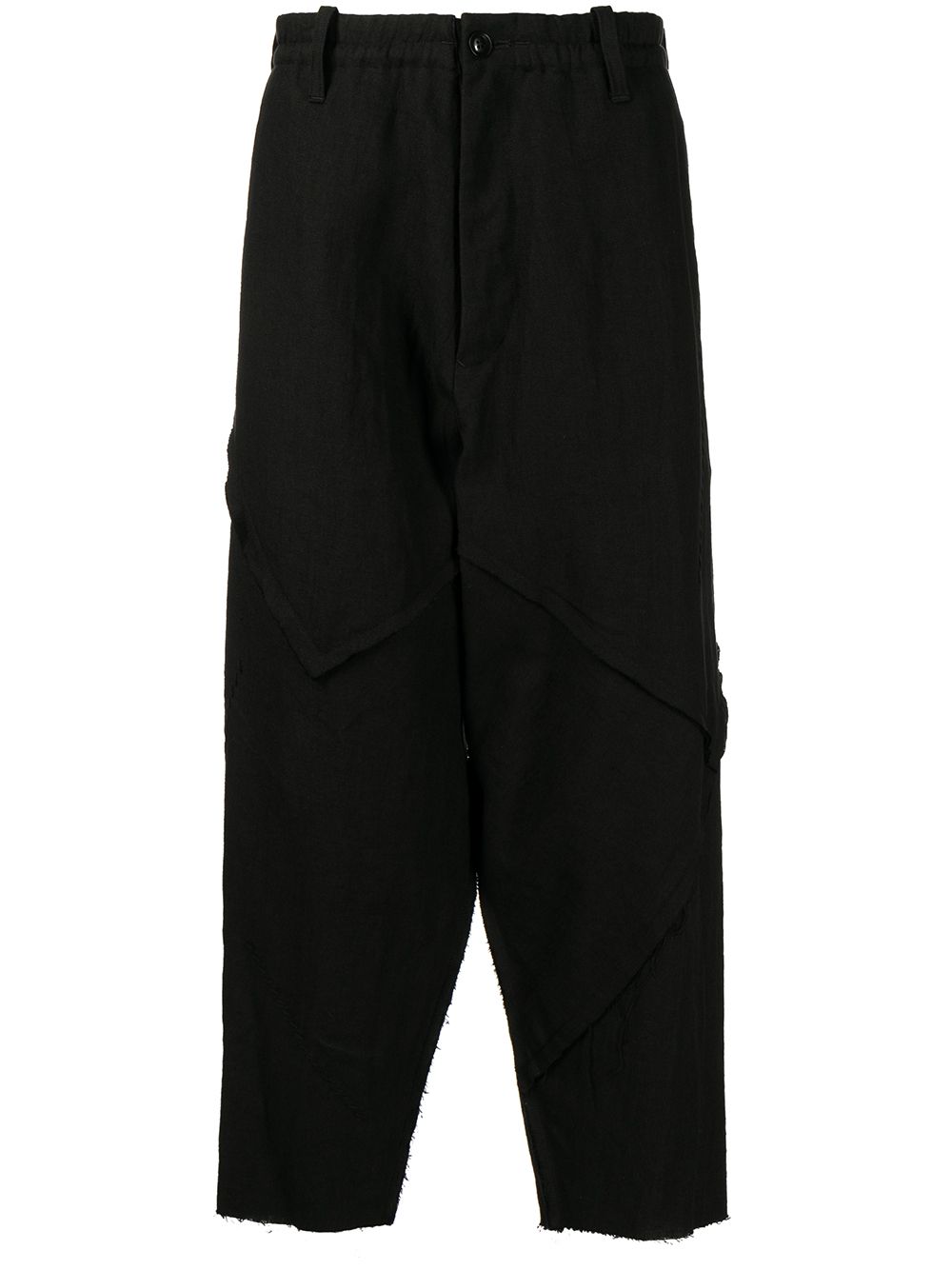 Yohji Yamamoto 露踝垮裤 - 黑色