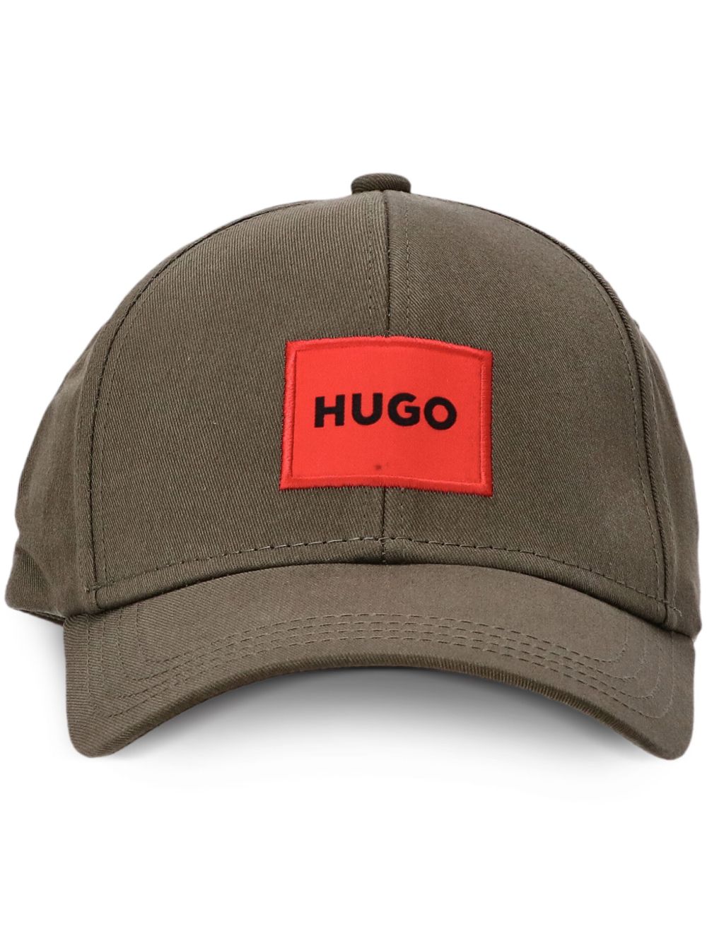 HUGO 标贴棉棒球帽 - 绿色