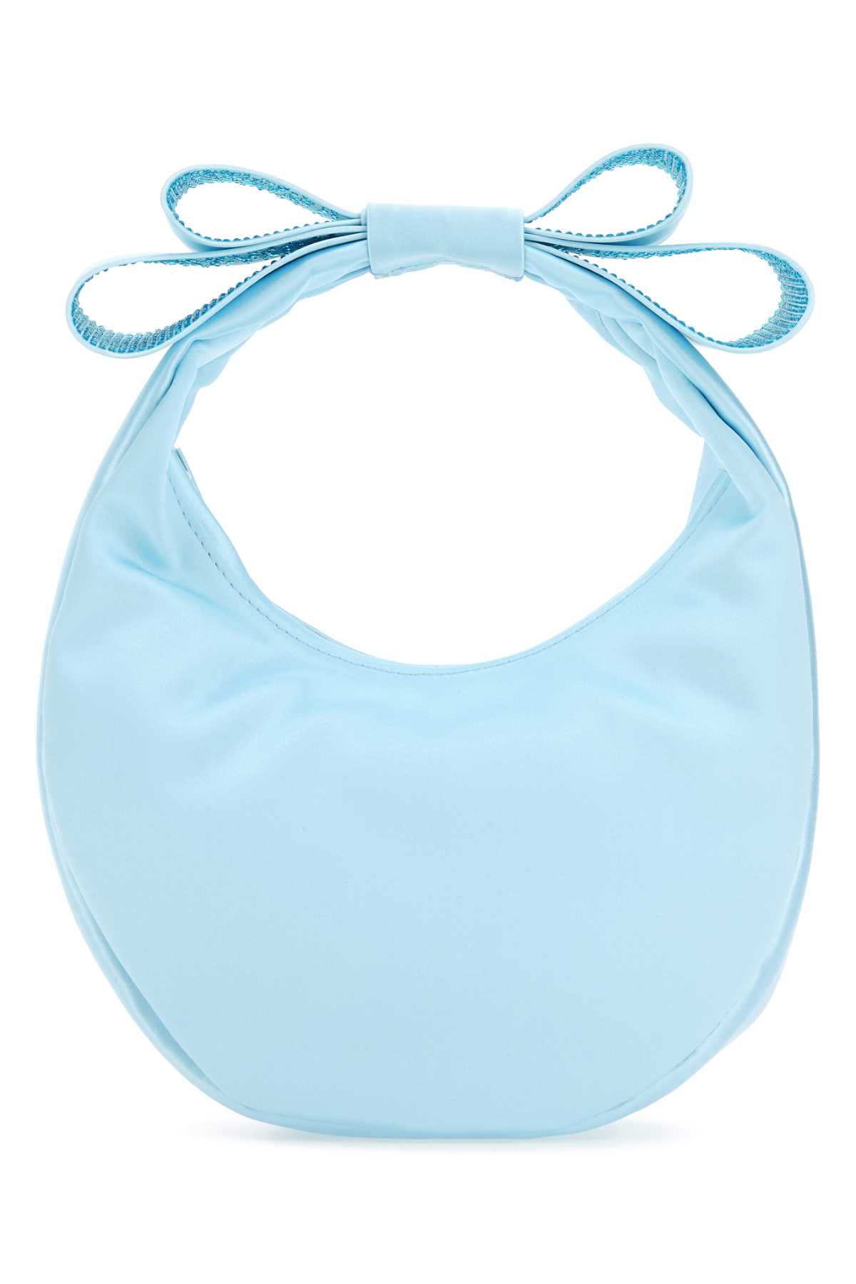 Mach & Mach Pastel Light-blue Satin Small Cadeau Handbag