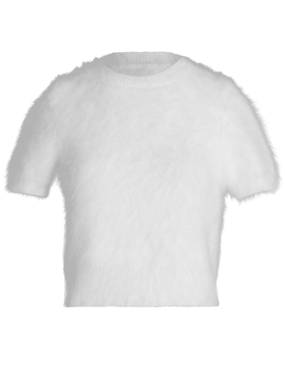 Maison Margiela 短袖针织短款上衣 - 白色