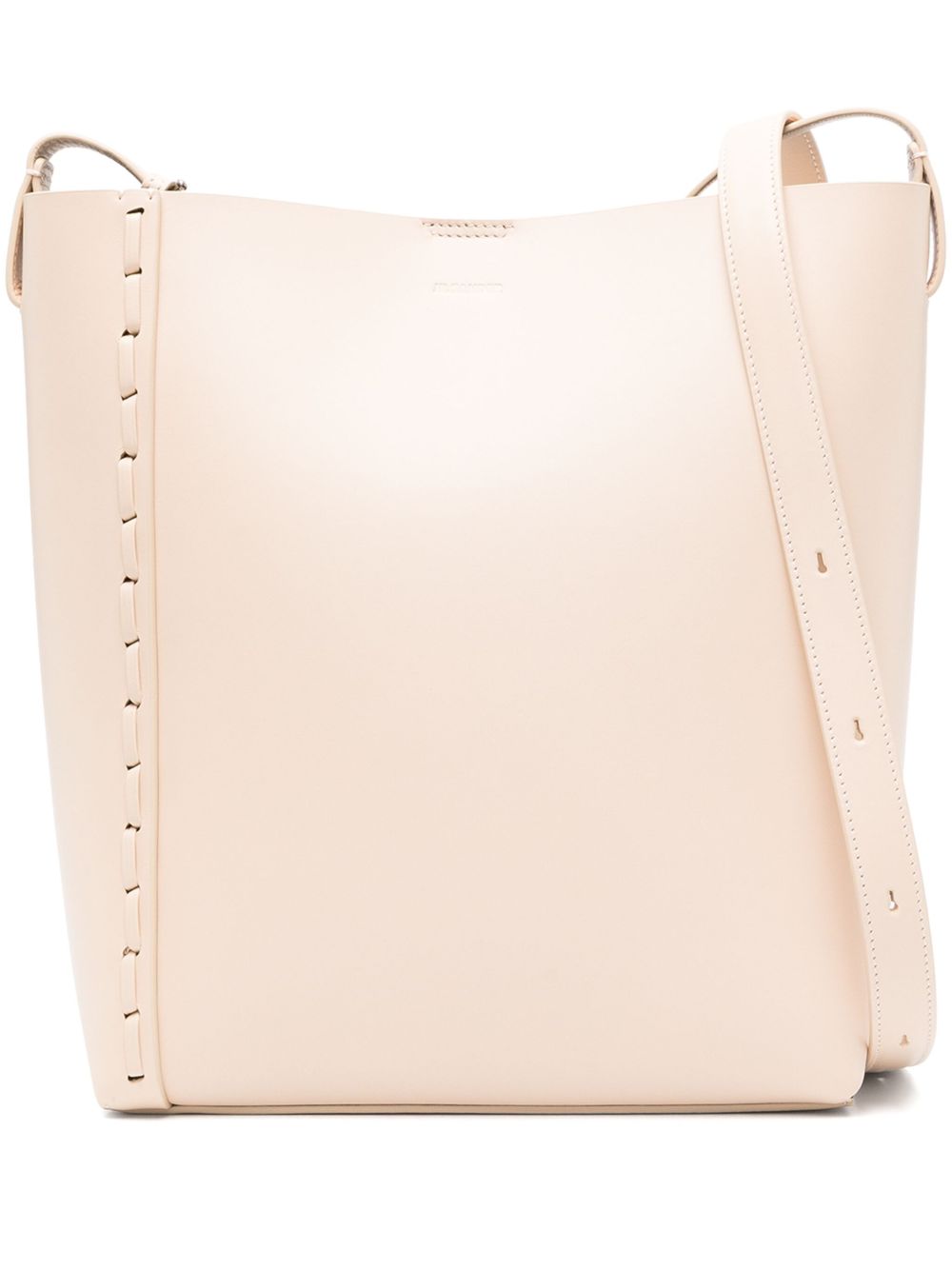 Jil Sander Stitching 中号皮质托特包 - 中性色