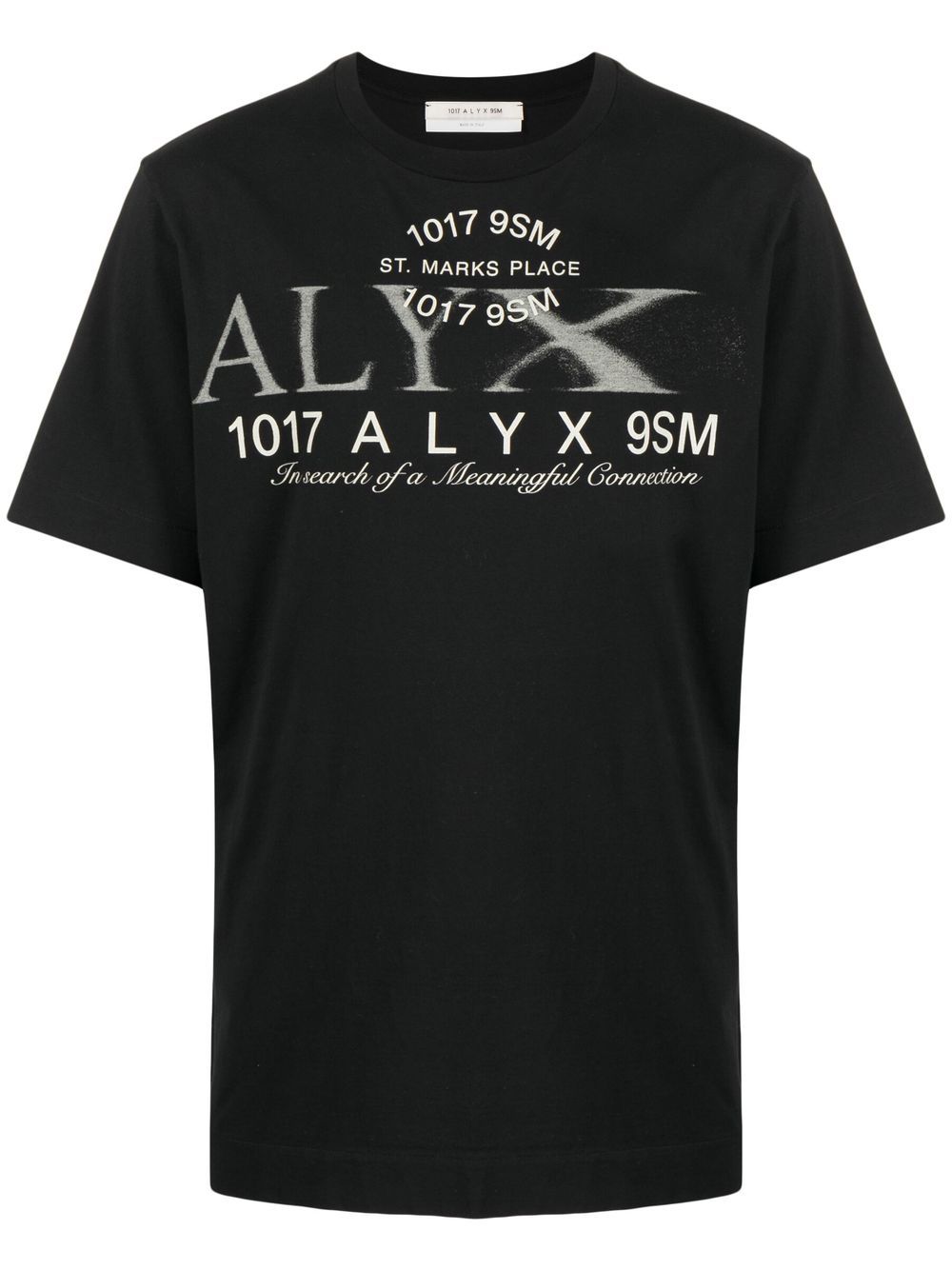 1017 ALYX 9SM logo印花圆领T恤 - 黑色