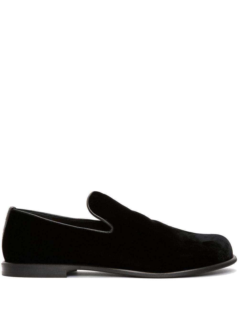 JW Anderson 丝绒乐福鞋 - 黑色