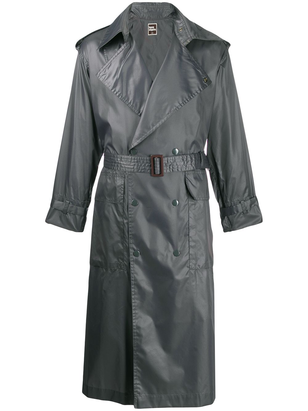 Issey Miyake Pre-Owned 双排扣风衣 - 灰色