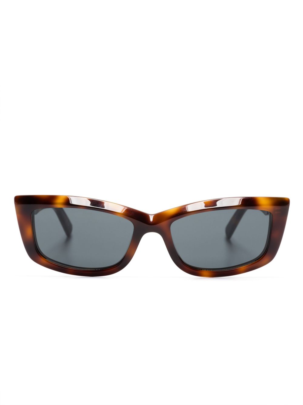 Saint Laurent Eyewear SL 658 长方框太阳眼镜 - 褐色