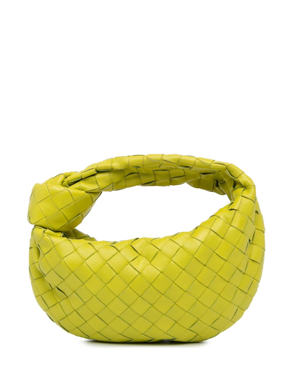 Bottega Veneta Pre-Owned Nappa Intrecciato Jodie 迷你手提包（2012-2023年典藏款） - 黄色