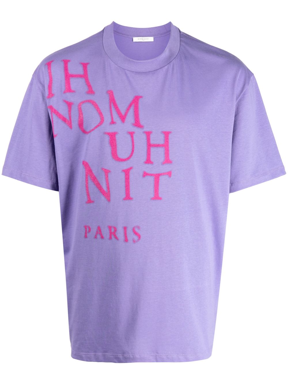 Ih Nom Uh Nit logo印花棉T恤 - 紫色
