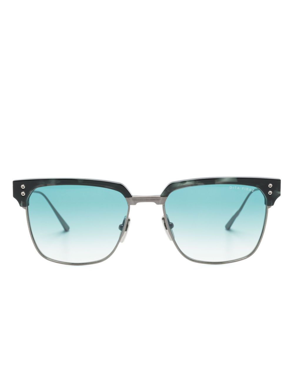 Dita Eyewear logo印花方框太阳眼镜 - 银色
