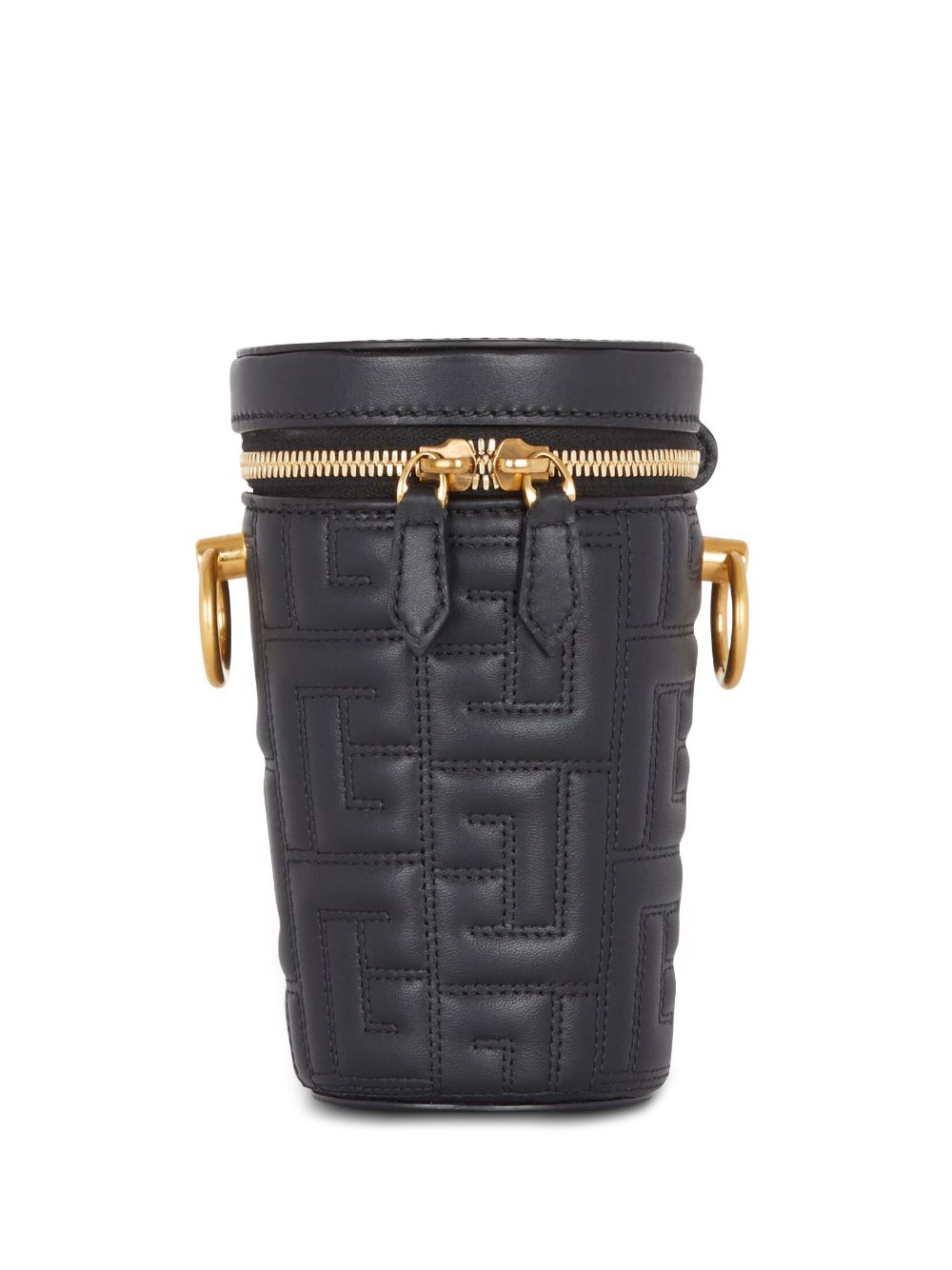 Balmain 1945 绗缝皮质晚宴包 - 黑色
