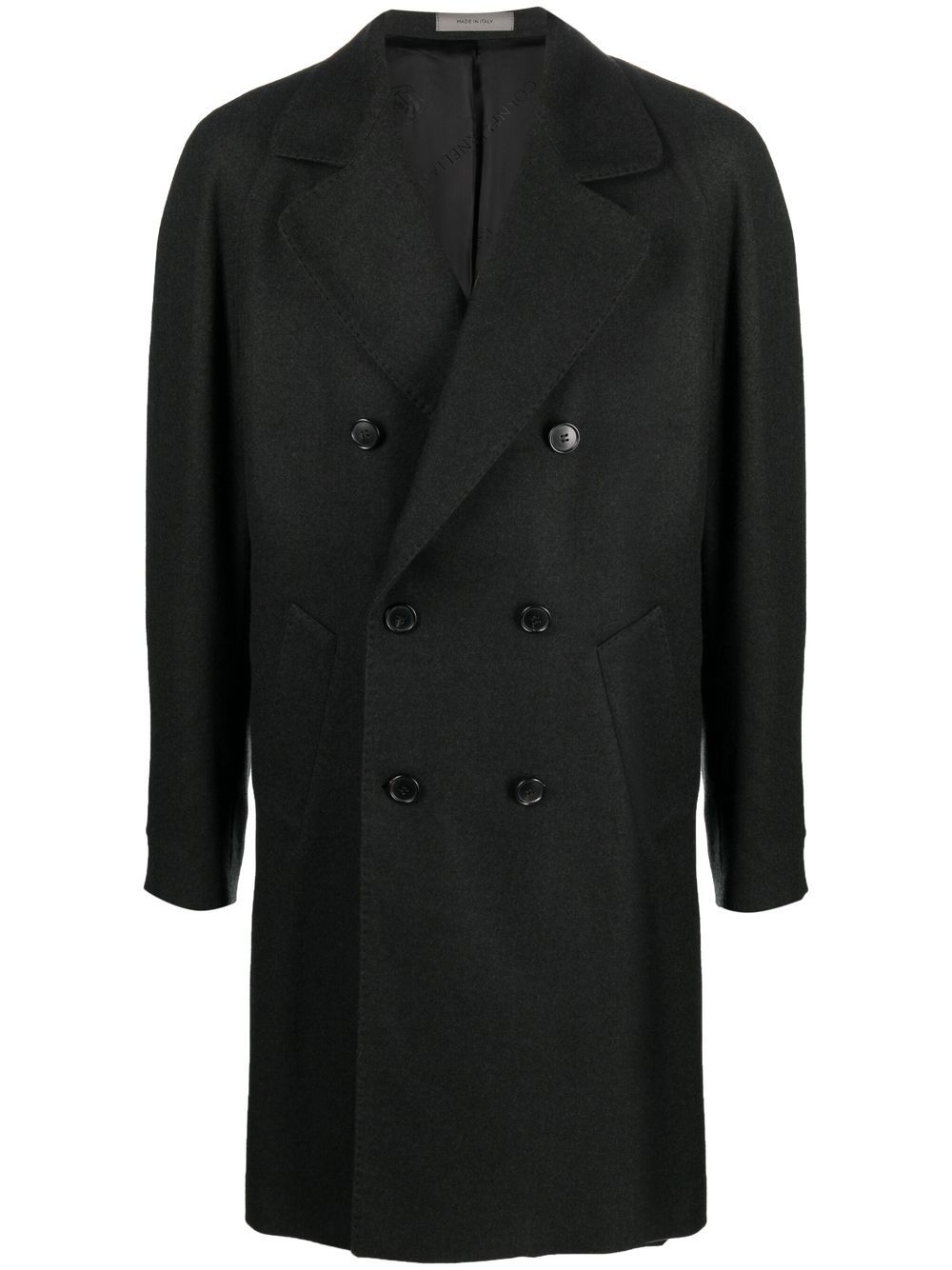 Corneliani 羊毛双排扣外套 - 绿色