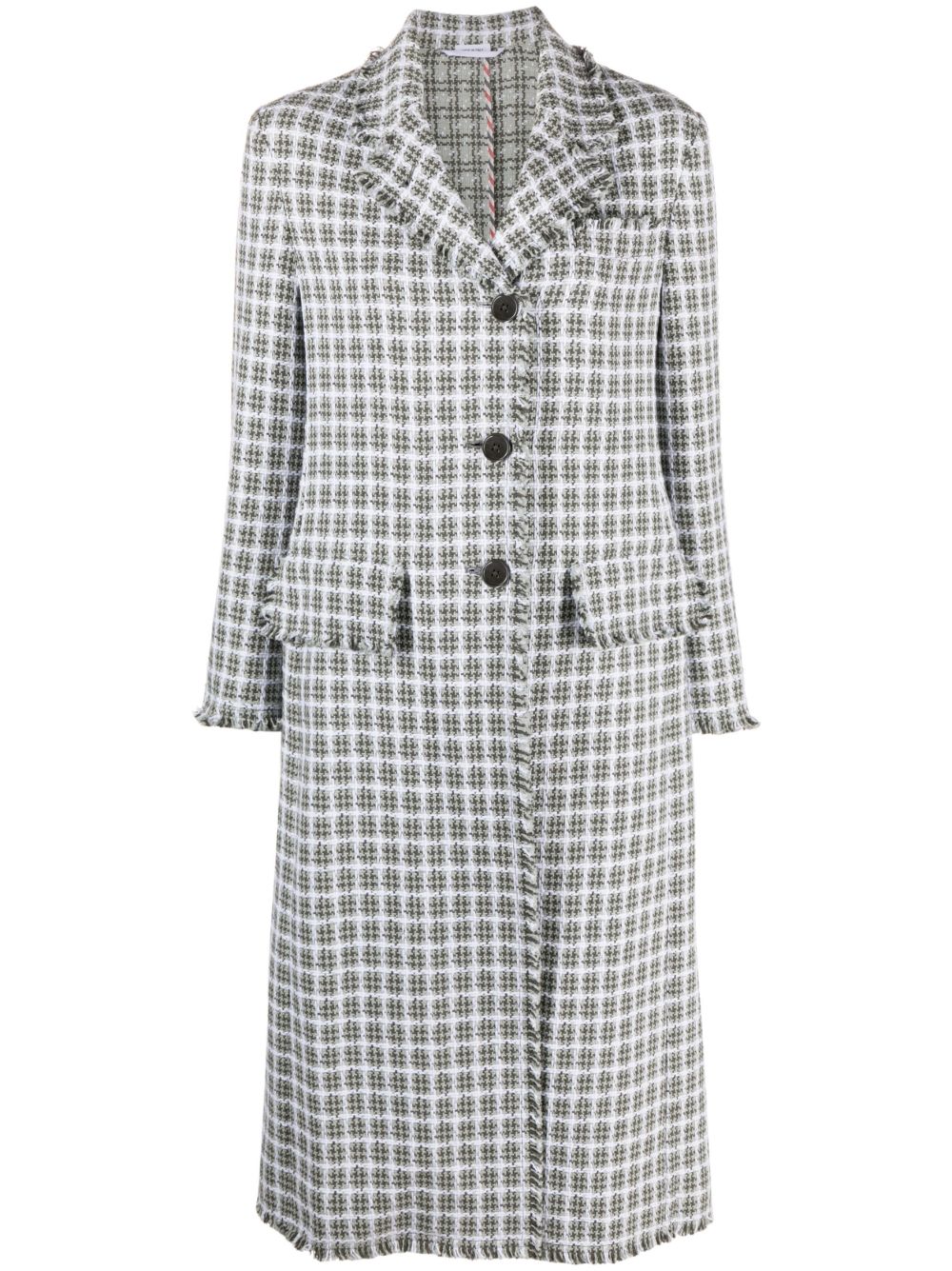 Thom Browne 格纹粗花呢外套 - 灰色