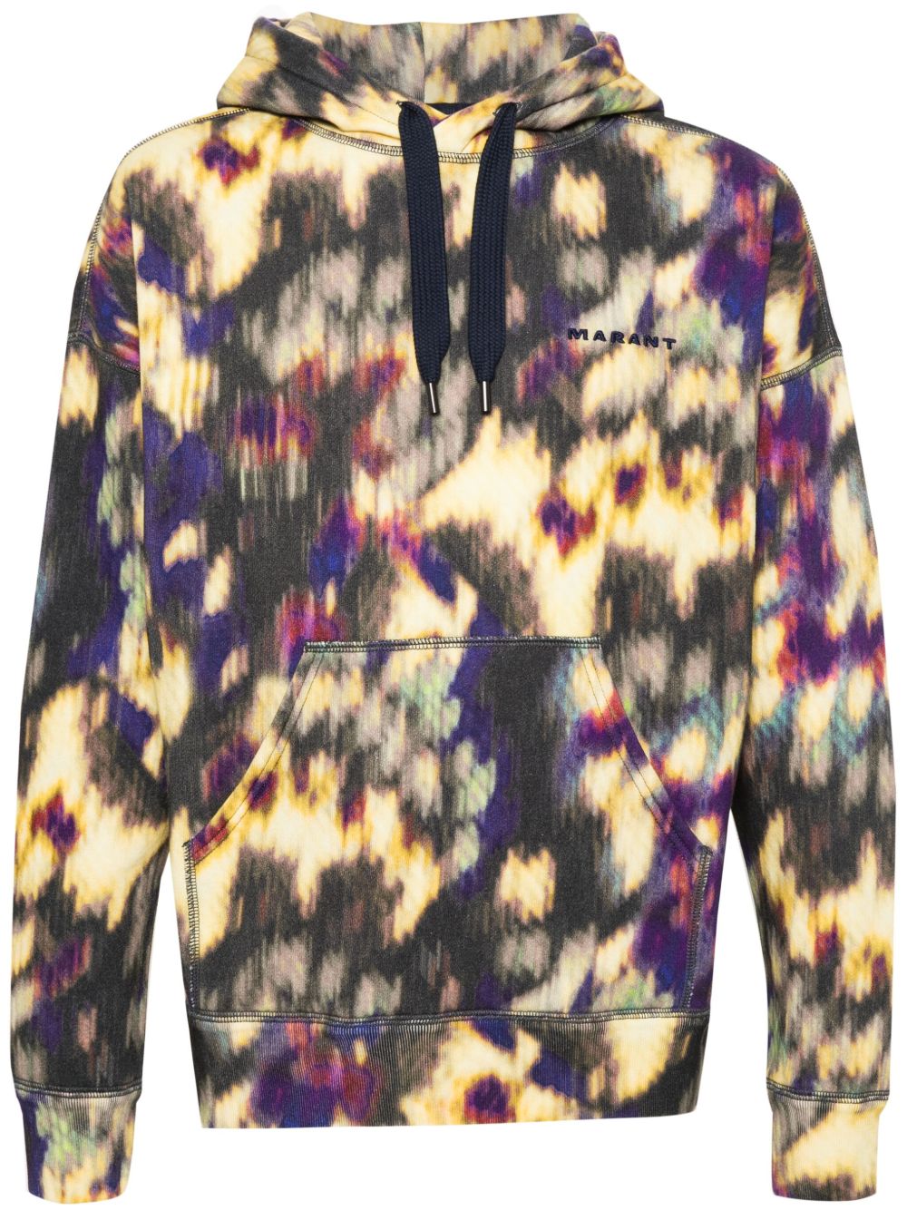 MARANT Marvin logo刺绣连帽衫 - 黄色