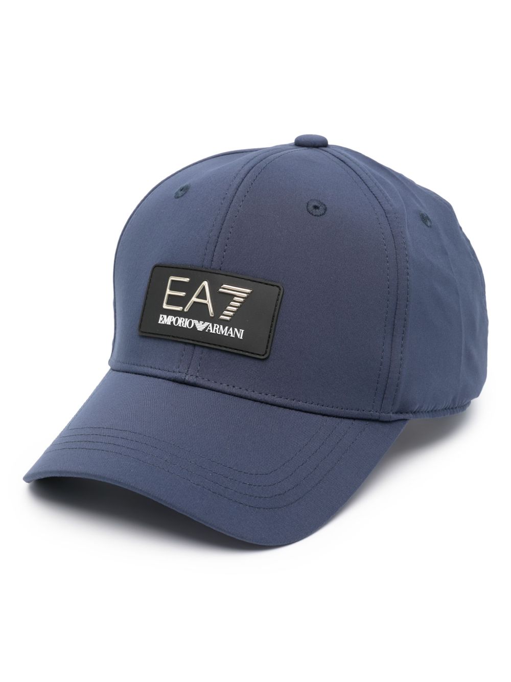 Ea7 Emporio Armani logo贴花棒球帽 - 蓝色