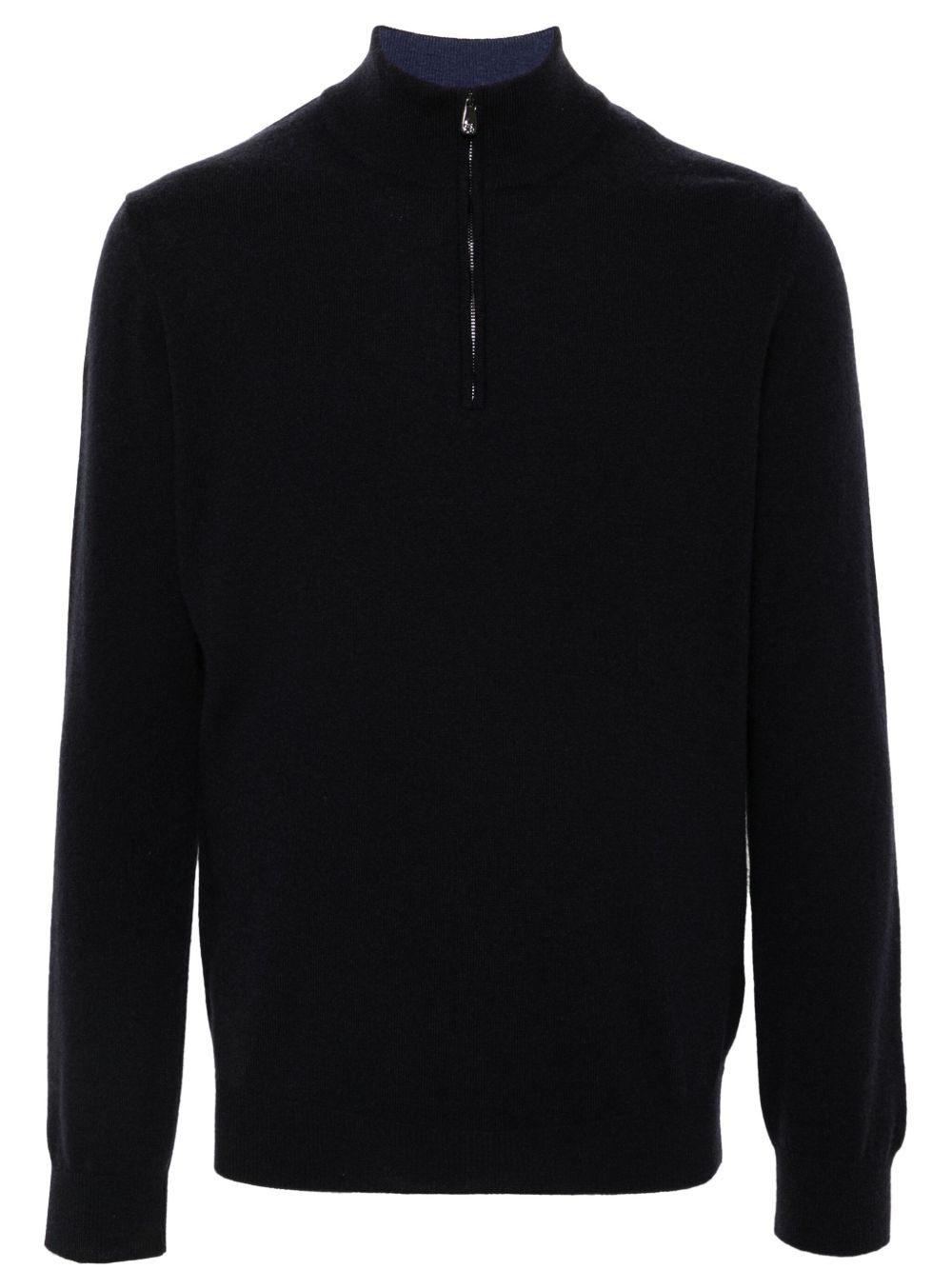 Corneliani 拉链领毛衣 - 蓝色