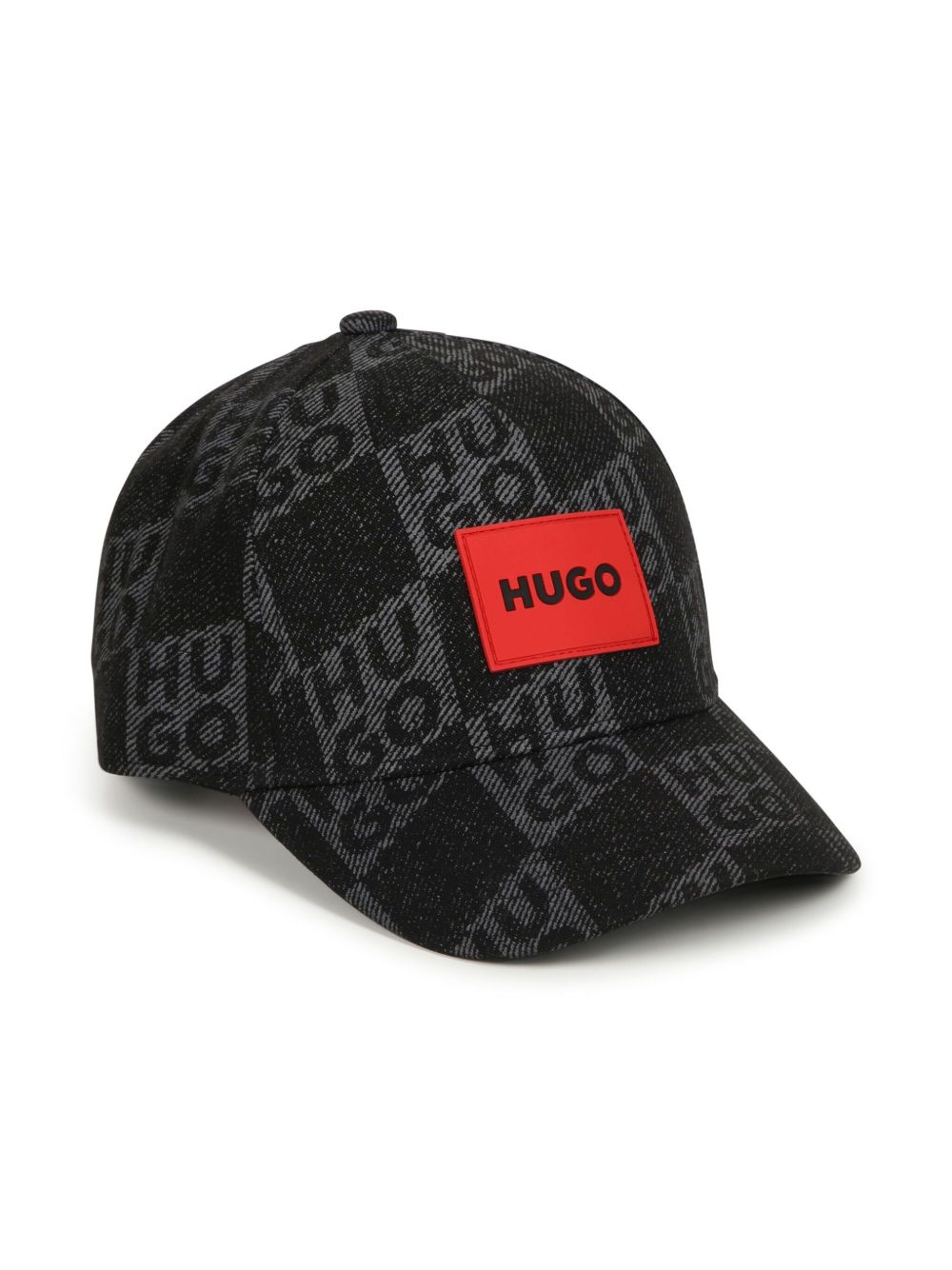 HUGO KIDS logo贴花鸭舌帽 - 黑色