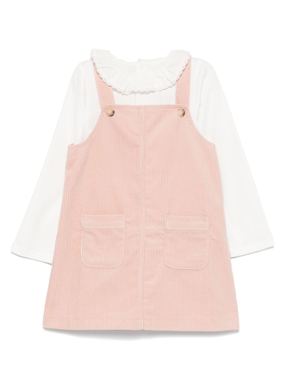 Chloé Kids 棉连衣裙套装 - 粉色