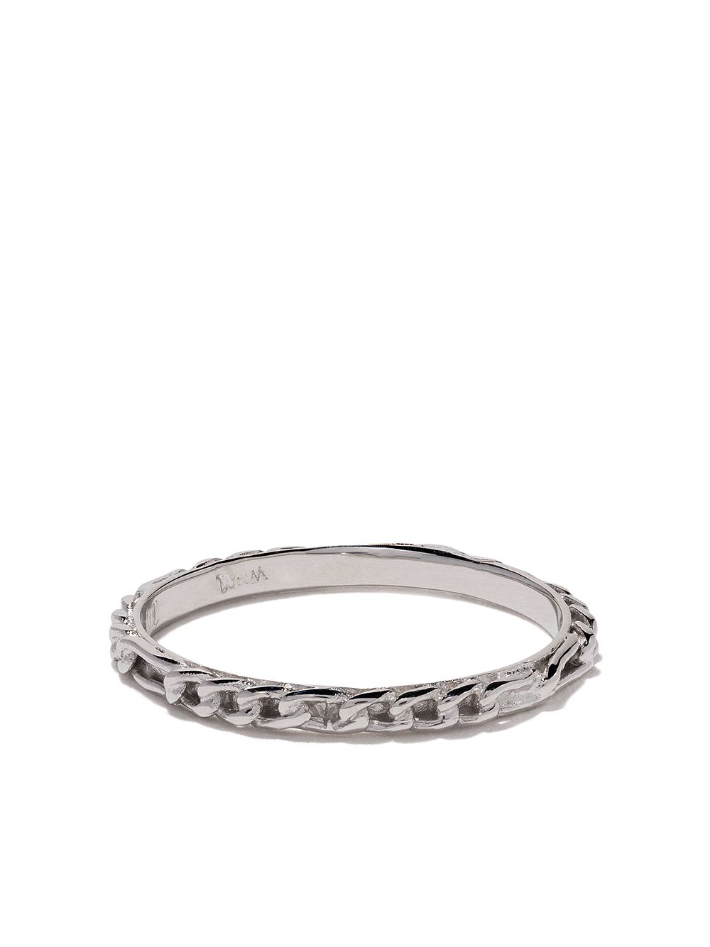 Wouters & Hendrix Gold Figaro Chain 18k白金戒指 - 银色