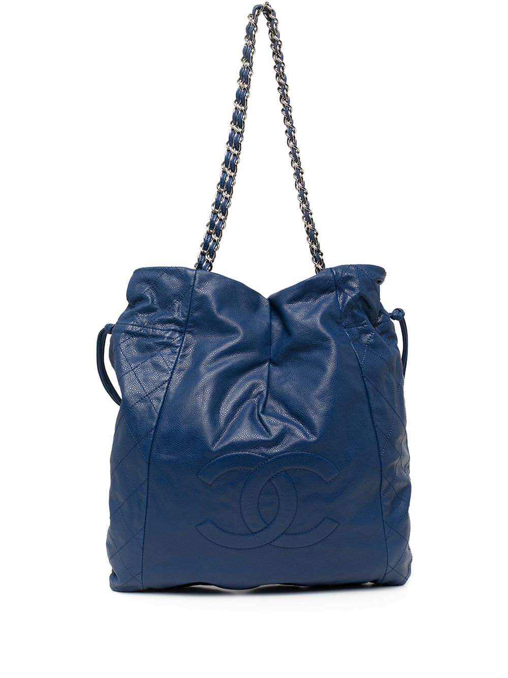 CHANEL Pre-Owned Timeless Faux-Drawstring 手提包 - 蓝色