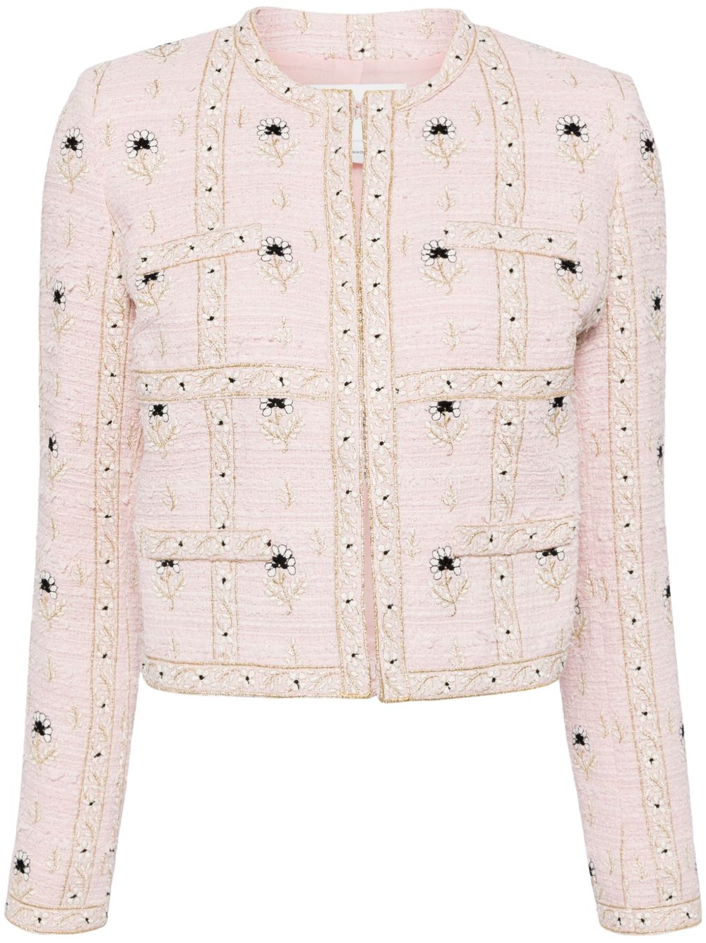 Giambattista Valli 花卉提花夹克 - 粉色