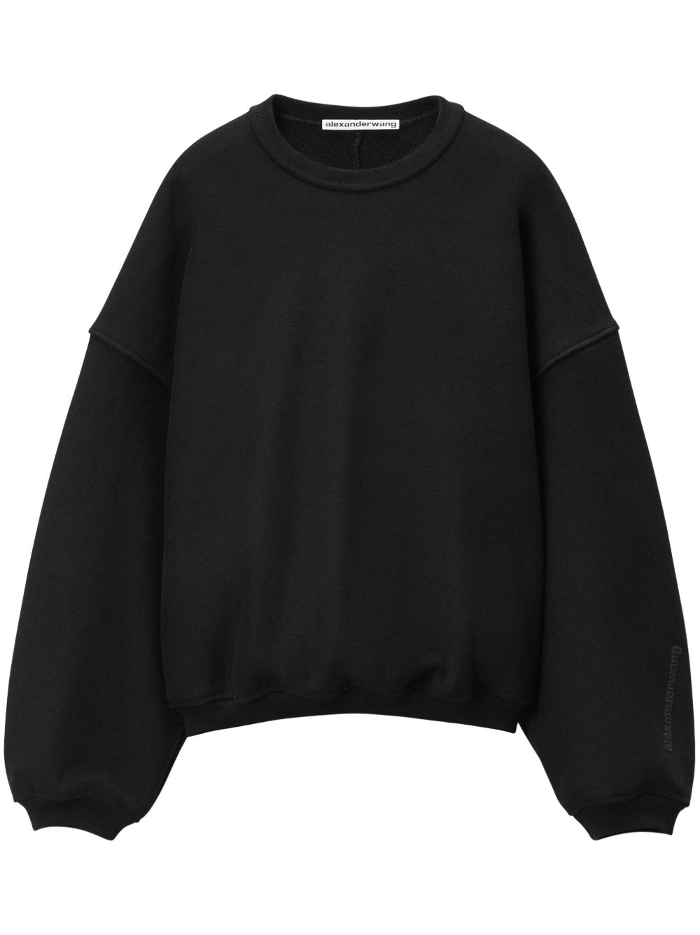 Alexander Wang logo压纹棉卫衣 - 黑色