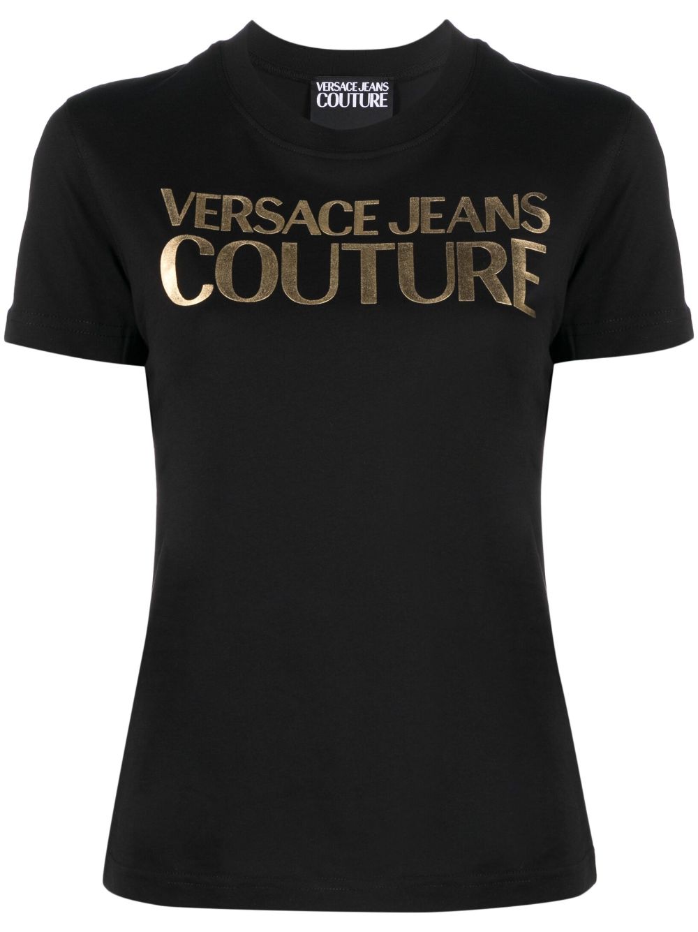 Versace Jeans Couture logo印花短袖T恤 - 黑色