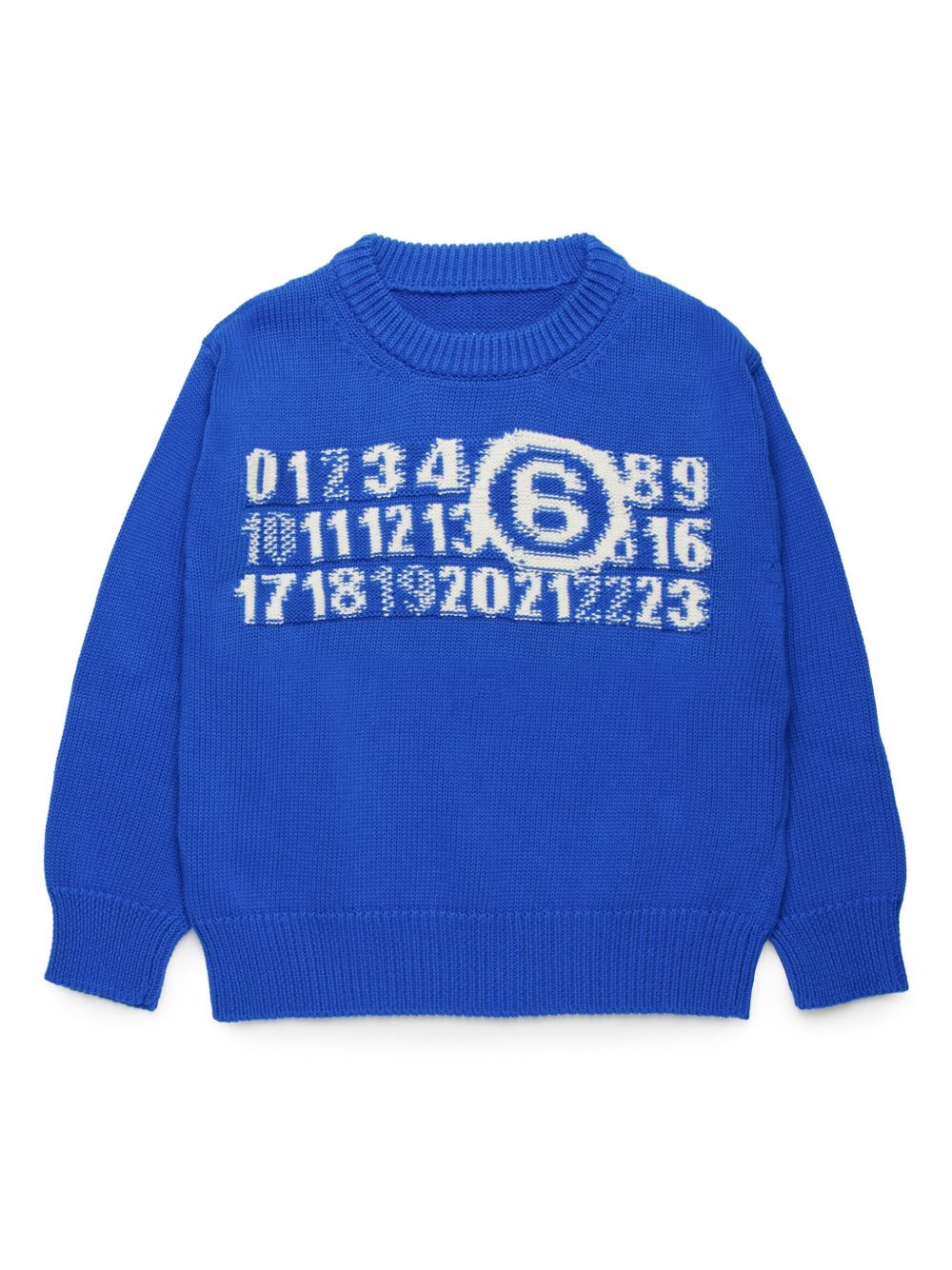 MM6 Maison Margiela Kids Numbers 毛衣 - 蓝色