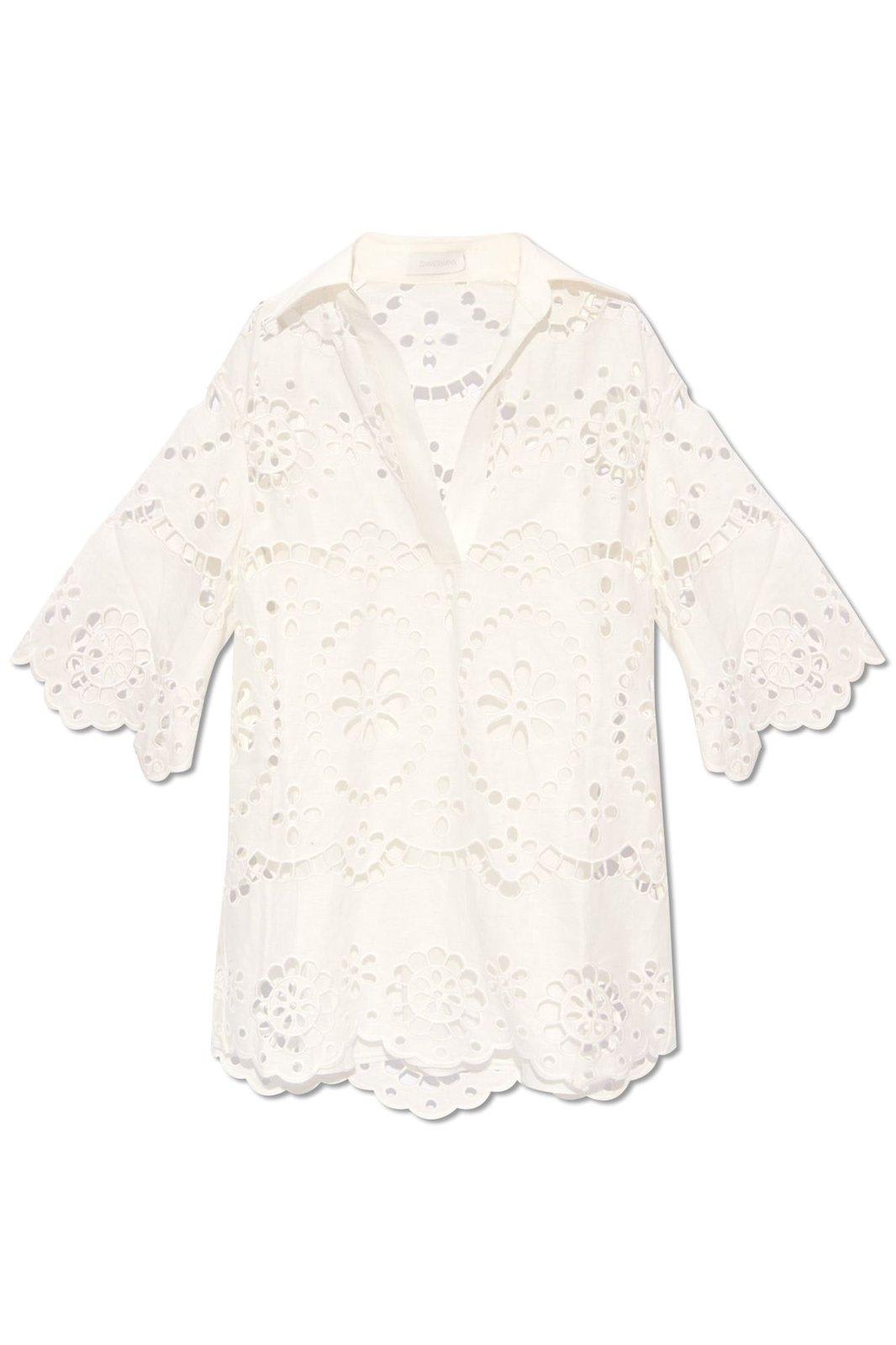 Zimmermann Lexi刺绣上衣