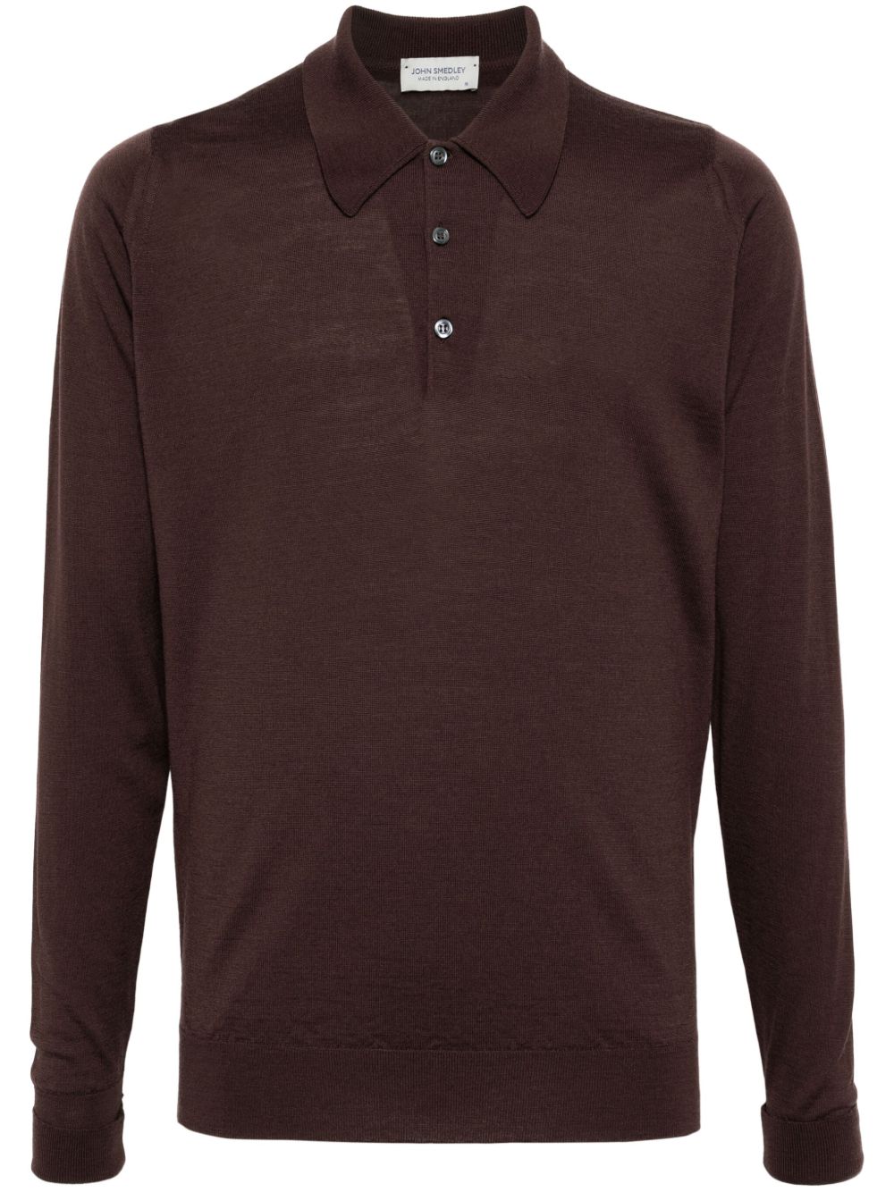 John Smedley Dorset 长袖Polo衫 - 褐色