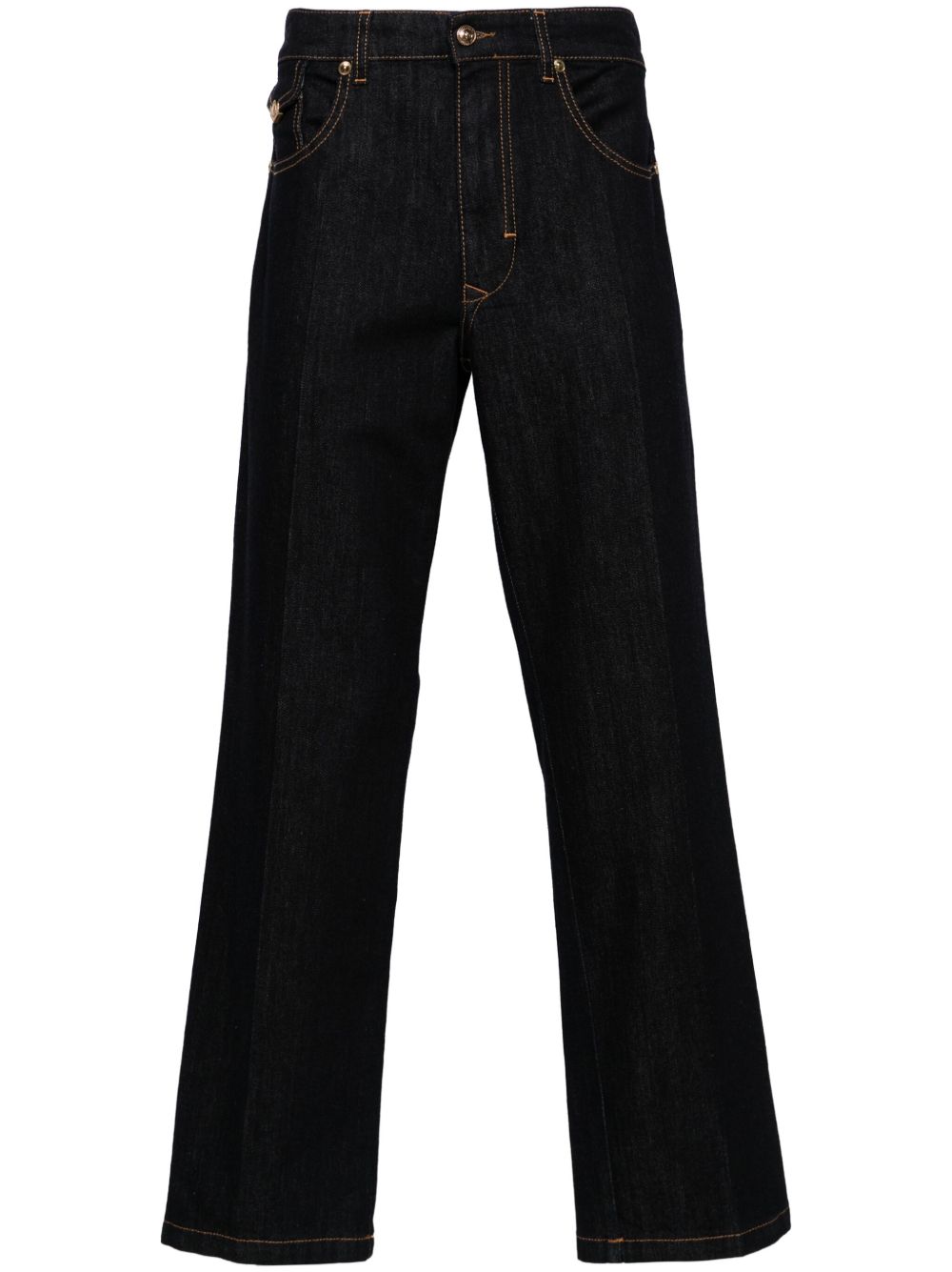 Versace Jeans Couture 中腰锥形牛仔裤 - 蓝色