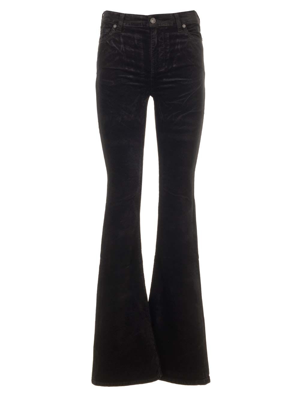 7 For All Mankind 丝绒喇叭牛仔裤
