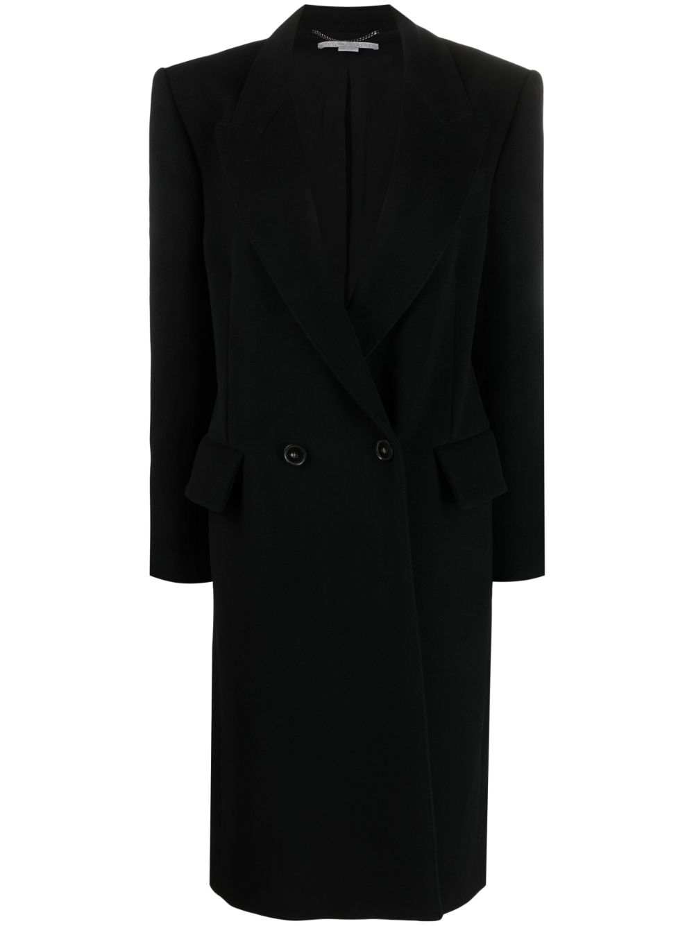 Stella McCartney 双排扣羊毛外套 - 黑色