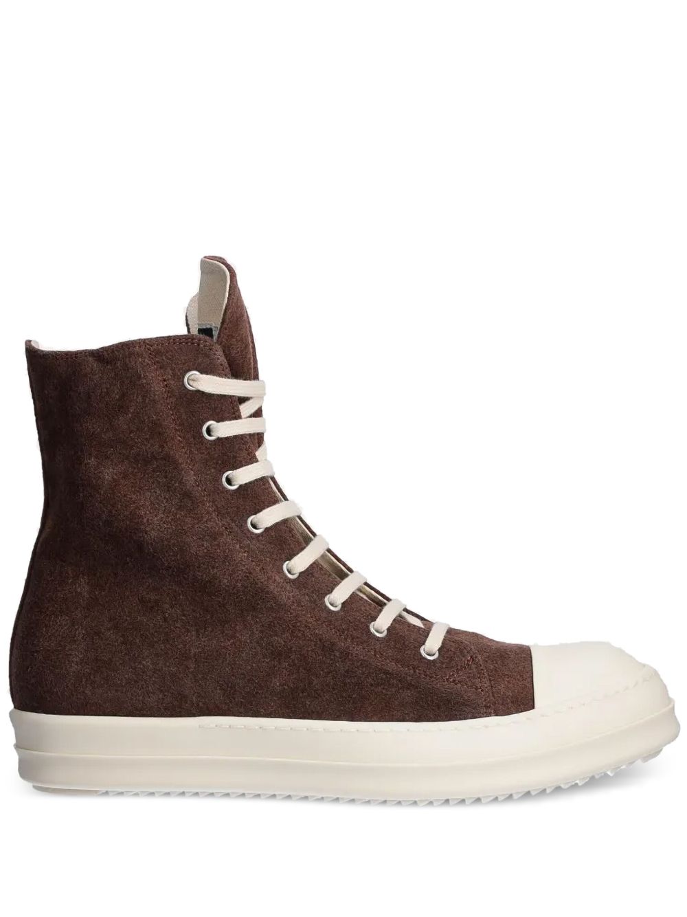 Rick Owens DRKSHDW 系带高帮运动鞋 - 褐色