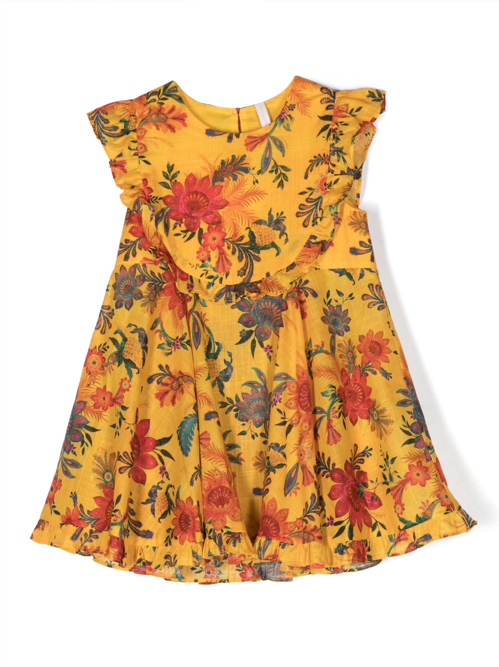 ZIMMERMANN Kids 花卉印花无袖连衣裙 - 黄色