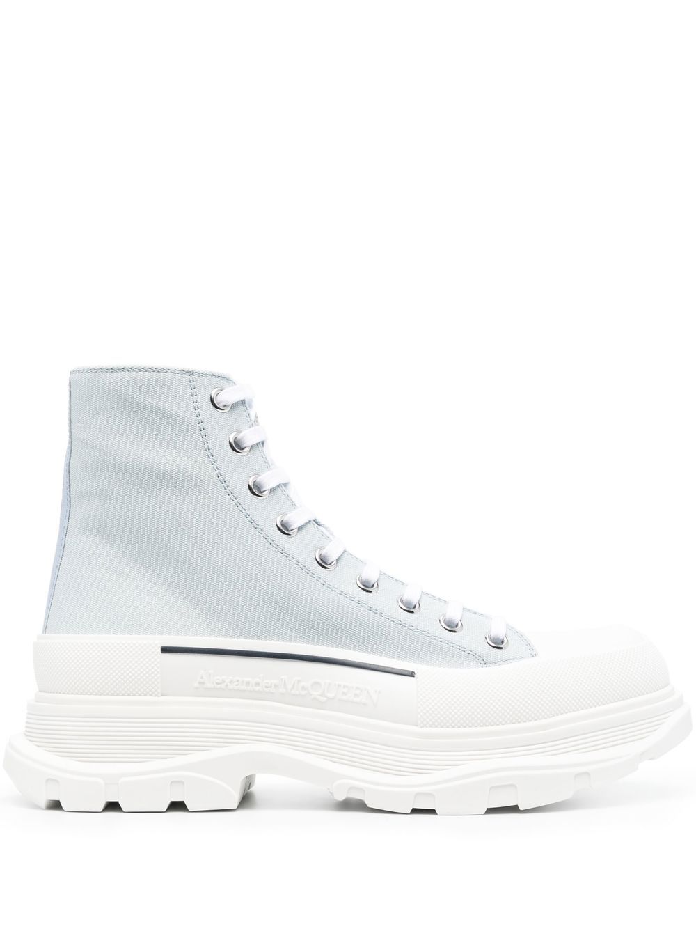 Alexander McQueen Tread Slick 帆布短靴 - 蓝色