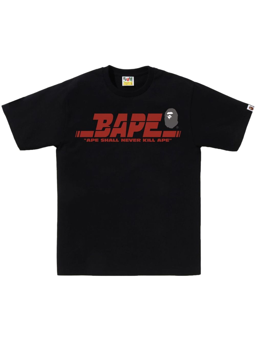 A BATHING APE® logo印花棉T恤 - 黑色
