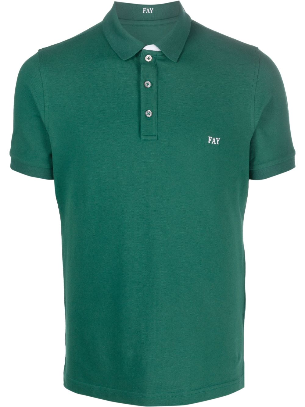 Fay logo刺绣polo衫 - 绿色