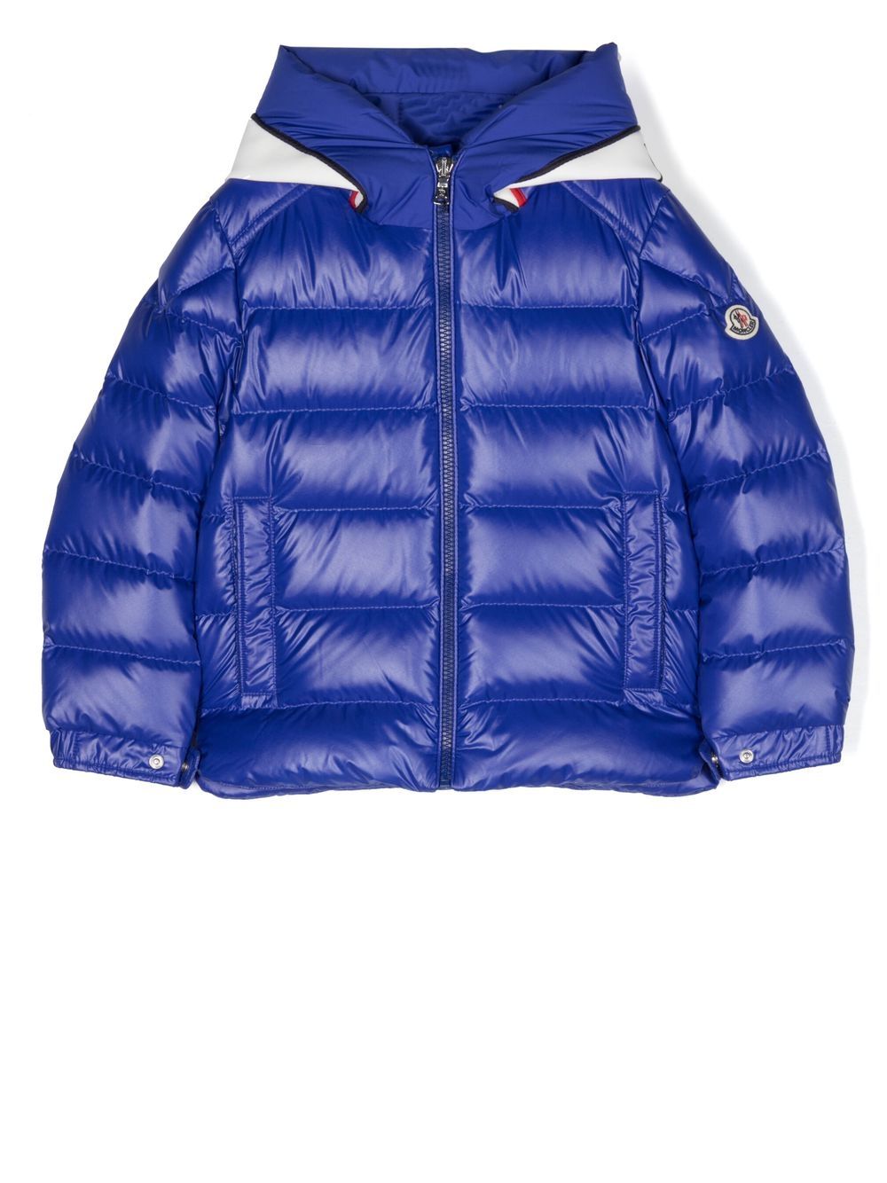 Moncler Enfant 盟可睐 Enfant logo印花连帽夹克 - 蓝色