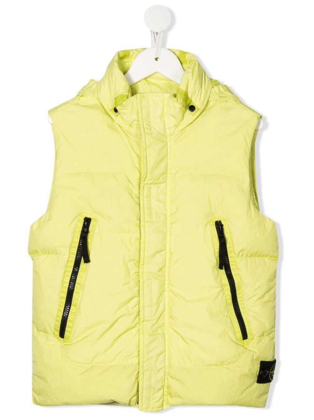 Stone Island Junior 羽绒连帽马甲 - 绿色
